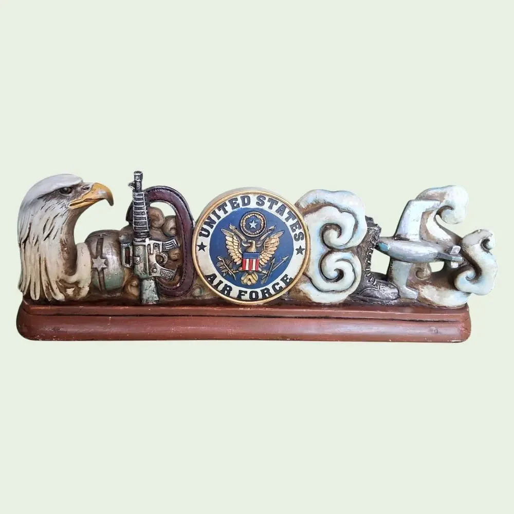 HEROES U.S. Air Force Tabletop Desk Decor Eagle Rifle Boots Plane